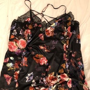 Cacique Floral Satin Negligee